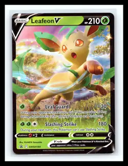 💥 Leafeon V SWSH194 Sword & Shield Black Star Promo Pokemon TCG Holo - Image 1