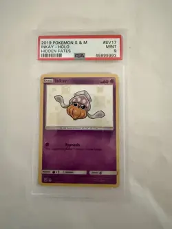 2019 Pokemon Game - Hidden Fates - Shiny Vault Holo - SV17 Inkay PSA 9 MINT - Image 1