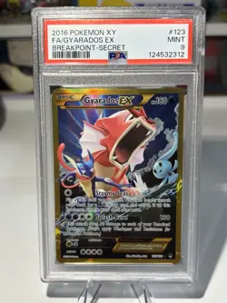 Pokemon 2016 XY Breakpoint Gyarados EX 123/122 Secret Rare PSA 9 - Image 1