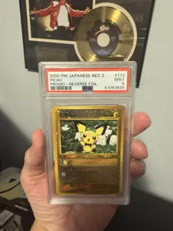 Pichu 172 Reverse Holo Neo 2 Promo Pokemon Japanese PSA 9 No Bids From USA! - Image 1