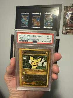 Pichu 172 Reverse Holo Neo 2 Promo Pokemon Japanese PSA 9 No Bids From USA! - Image 2