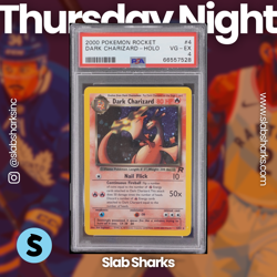 2000 POKEMON TEAM ROCKET #4/82 DARK CHARIZARD HOLO PSA 4 - Image 1