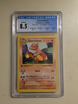 Pokemon TCG Charmeleon Base Set 24/102 1st Edition Uncommon CGC 8.5 Subgrades - Image 1