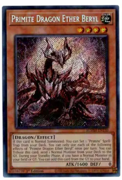 Yu-Gi-Oh! Primite Dragon Ether Beryl BLMM-EN130 Secret Rare - Image 1