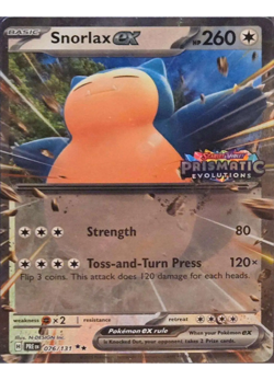 Snorlax ex (Prismatic Evolution Stamped) 076/131 Miscellaneous Cards & Products - Image 1