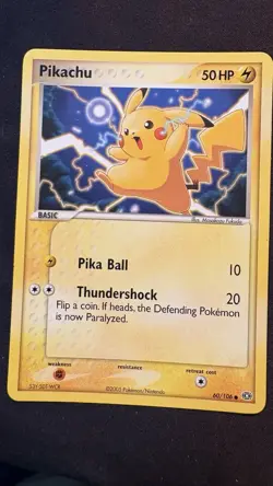2005 Pokemon Pikachu 60/106 EX Emerald Lightning-Type Card by Masakazu Fukuda - Image 1