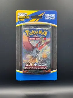 Pokemon Sun And Moon Burning Shadows Blister Pack (1) Booster pack & 5 Cards 💎 - Image 1