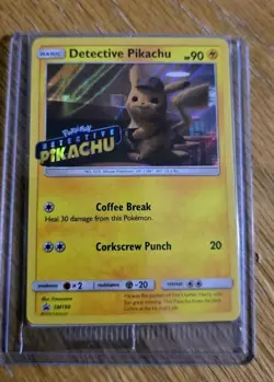 LP/NM Factory Sealed, Stamped 2019 POKEMON: DETECTIVE PIKACHU SM190 PROMO CARD - Image 1