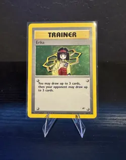 Pokemon TCG: Erika Trainer Card 16/132 Holo Rare Gym Heroes LP (+ Bonus Card) - Image 3