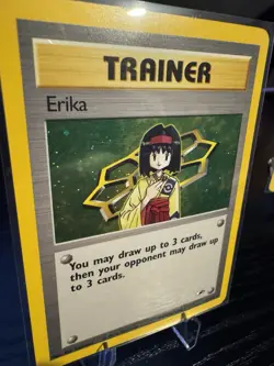 Pokemon TCG: Erika Trainer Card 16/132 Holo Rare Gym Heroes LP (+ Bonus Card) - Image 4