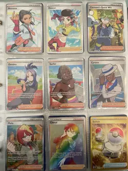 LOT 45 Pokemon Cards Holo Full Art Trainer Gold Rainbow Cheryl Switch Dendra Mel - Image 1