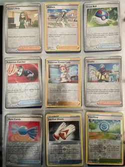 LOT 45 Pokemon Cards Holo Full Art Trainer Gold Rainbow Cheryl Switch Dendra Mel - Image 4