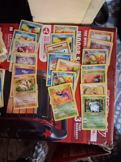 Lot Of 20 1999 Pokemon Cards Jigglypuff Eevee Mankay Zubat Nidoran - Image 1