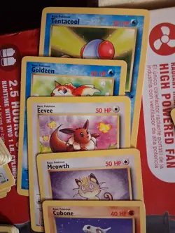 Lot Of 20 1999 Pokemon Cards Jigglypuff Eevee Mankay Zubat Nidoran - Image 3