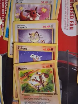 Lot Of 20 1999 Pokemon Cards Jigglypuff Eevee Mankay Zubat Nidoran - Image 4