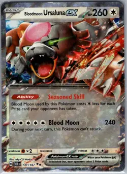 Bloodmoon Ursaluna ex 141/167 SV06: Twilight Masquerade - Pokemon Card - NM - Image 1
