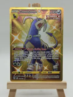 Pokemon TCG Houndoom Card 179/163 Battle Styles Gold Secret Rare - Image 1