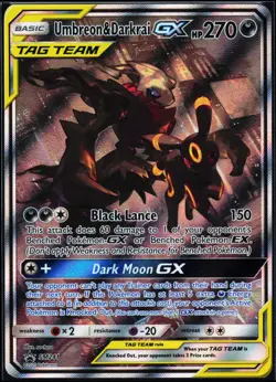 Pokemon Card- Umbreon & Darkrai GX SM Promos #SM241 - Image 1