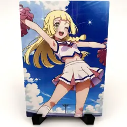 PokeGirl Lillie Sexy Anime Waifu Girl Lewd Doujin Goddess Story Holo Art Card - Image 1