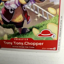 Tony Tony.Chopper ST21-008 C, red straw hat logo 7, One piece Card - Image 5