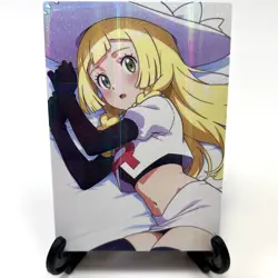 PokeGirl Lillie Sexy Anime Waifu Girl Doujin Lewd Goddess Story Holo Art Card - Image 2