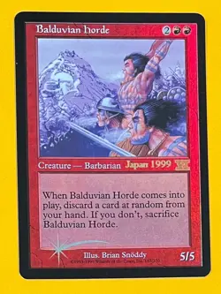 MTG BALDUVIAN HORDE (Foil) Judge Promo (OldManMTG 013-155) - Image 1