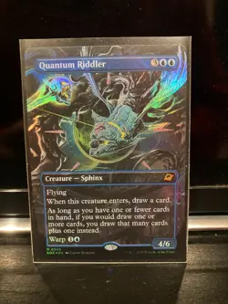 MTG Quantum Riddler - NM Foil Borderless Art - EoE 0305 - Image 1