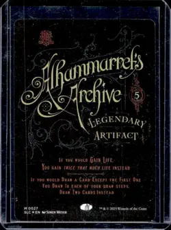 Magic The Gathering MTG Alhammarrel's Archive Legendary Artifact Foil Secret #27 - Image 1
