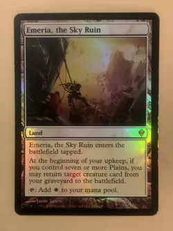 MTG Emeria, The Sky Ruin (Foil) Zendikar Magic The Gathering Moderately Played - Image 1