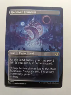Hallowed Fountain 347 Regular (Borderless) Lorwyn Eclipsed MTG Double Sided - Image 2