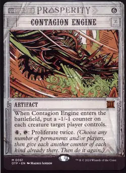 Contagion Engine - 61 Showcase not foil MTG OTP - Image 1