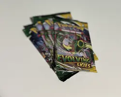 Pokemon TCG Sword Shield Evolving Skies Booster Packs, Lot of 5, New Sealed - Image 2