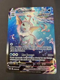 JUMBO Vaporeon VMAX SWSH182 Pokemon TCG NM/M Tracked Free Ship - Image 2