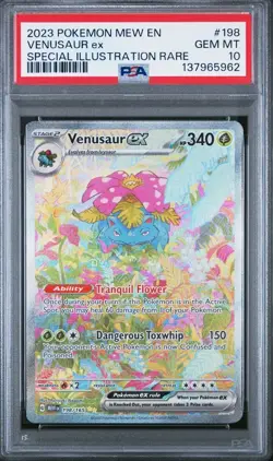 GEM MINT PSA 10 Venusaur ex 198/165 Full Art SIR Pokemon 151 - Image 1