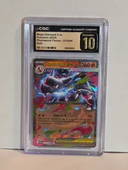 CGC PRISTINE 10 - Mega Charizard X ex 013/094 Pokemon Phantasmal Flames English - Image 1