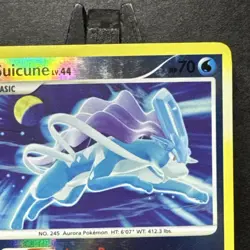 2007 Pokemon Diamond & Pearl Secret Wonders #19/32 Suicune Holo V754 MP - Image 3