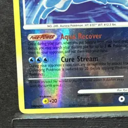 2007 Pokemon Diamond & Pearl Secret Wonders #19/32 Suicune Holo V754 MP - Image 4