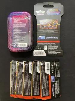 1-tin 1- Sealed Sleeved Pokemon TCG Phantasmal Flames 5- Mega Evolution Packs - Image 2