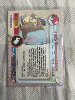 Kangaskhan #115 Topps Blue Label TV Animation Edition Non Holo Pokemon 1999 - Image 2