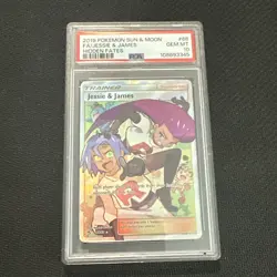 2019 POKEMON SUN & MOON HIDDEN FATES #68 FULL ART/JESSIE & JAMES PSA 10 - Image 1