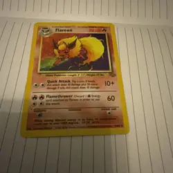 Pokemon TCG Flareon Jungle 3/64 Holo Unlimited Holo Rare hp - Image 1