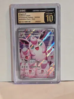 Wigglytuff 105/094 Illustration Rare CGC Pristine 10 English Phantasmal Flames - Image 1