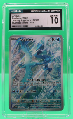 2025 Pokemon Journey Together Articuno Illustration Rare Holo 161/159 CGC 10 - Image 1