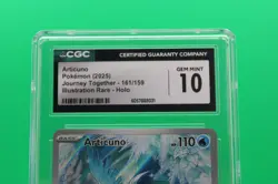 2025 Pokemon Journey Together Articuno Illustration Rare Holo 161/159 CGC 10 - Image 2