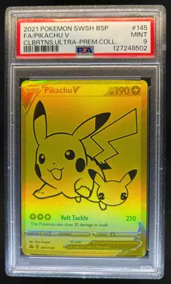 2019-2023 Pokemon SWSH Black Star Promos Pikachu V #SWSH145 PSA 9 - Image 1