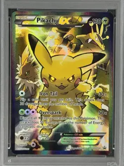 2016 PM XY Black Star FA/ Pikachu EX Promo - Red & Blue #XY124 NM PSA 7 - Image 2