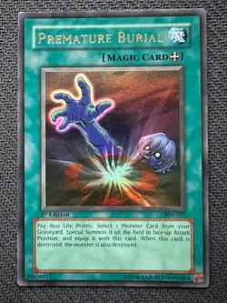 Yugioh Premature Burial 1st Edition Ultra Rare PSV-037 MP/LP - Image 1