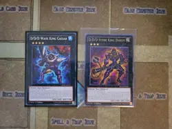 YUGIOH D/D/D STONE KING DARIUS MACR RARE + WAVE KING CAESAR SPDP COMMON 1ST NM - Image 1