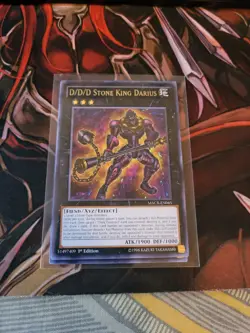 YUGIOH D/D/D STONE KING DARIUS MACR RARE + WAVE KING CAESAR SPDP COMMON 1ST NM - Image 2