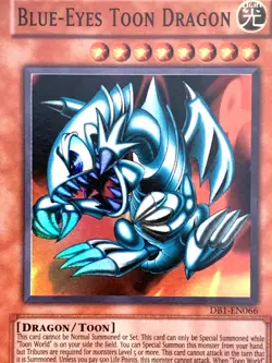 yugioh Blue-Eyes Toon Dragon DB1-EN066 Super North American Near Mint - Image 2